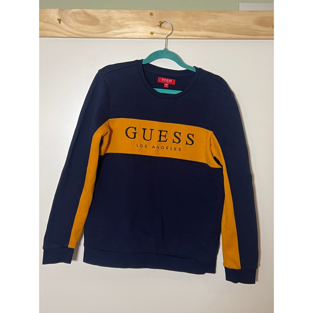Guess Crewneck Sweater Colorblock Men Size Medium